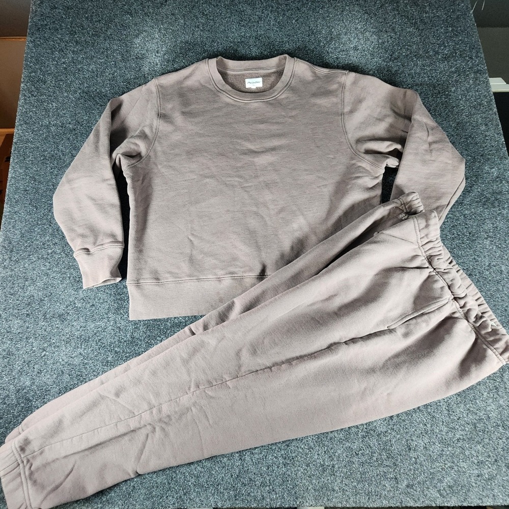 Meundies Weekend Sweatpants And Crew Sweatshirt Brown 2 Piece Lounge Set Men 2XL